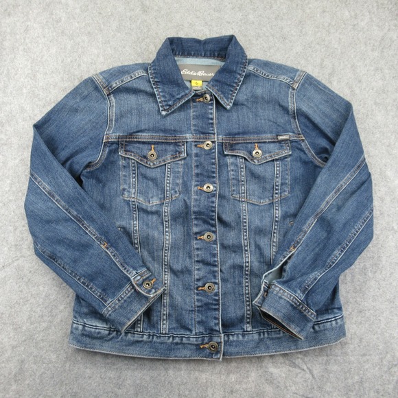 Eddie Bauer Jackets & Blazers - Eddie Bauer Womens Denim Jean Trucker Jacket Size Small
